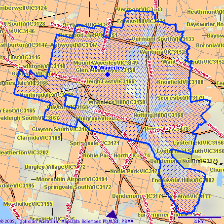 Mt Waverley Map